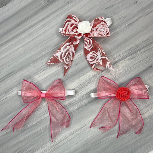 24 - Hot Pink Bow Collection - Medium 5/8 size – Bardel Bows