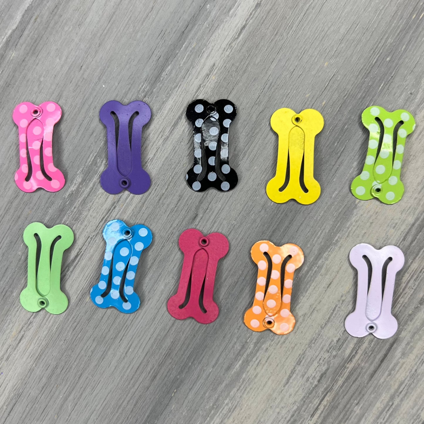 Bone Shaped Hair Clips - 20 Pieces