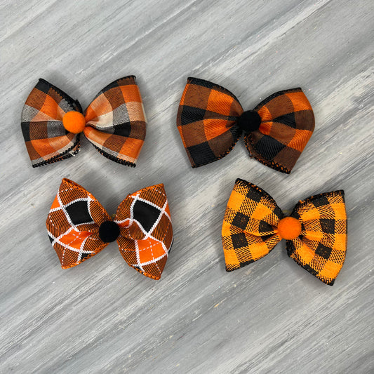 Halloween Plaid - Over the Top - 8 Large Bows