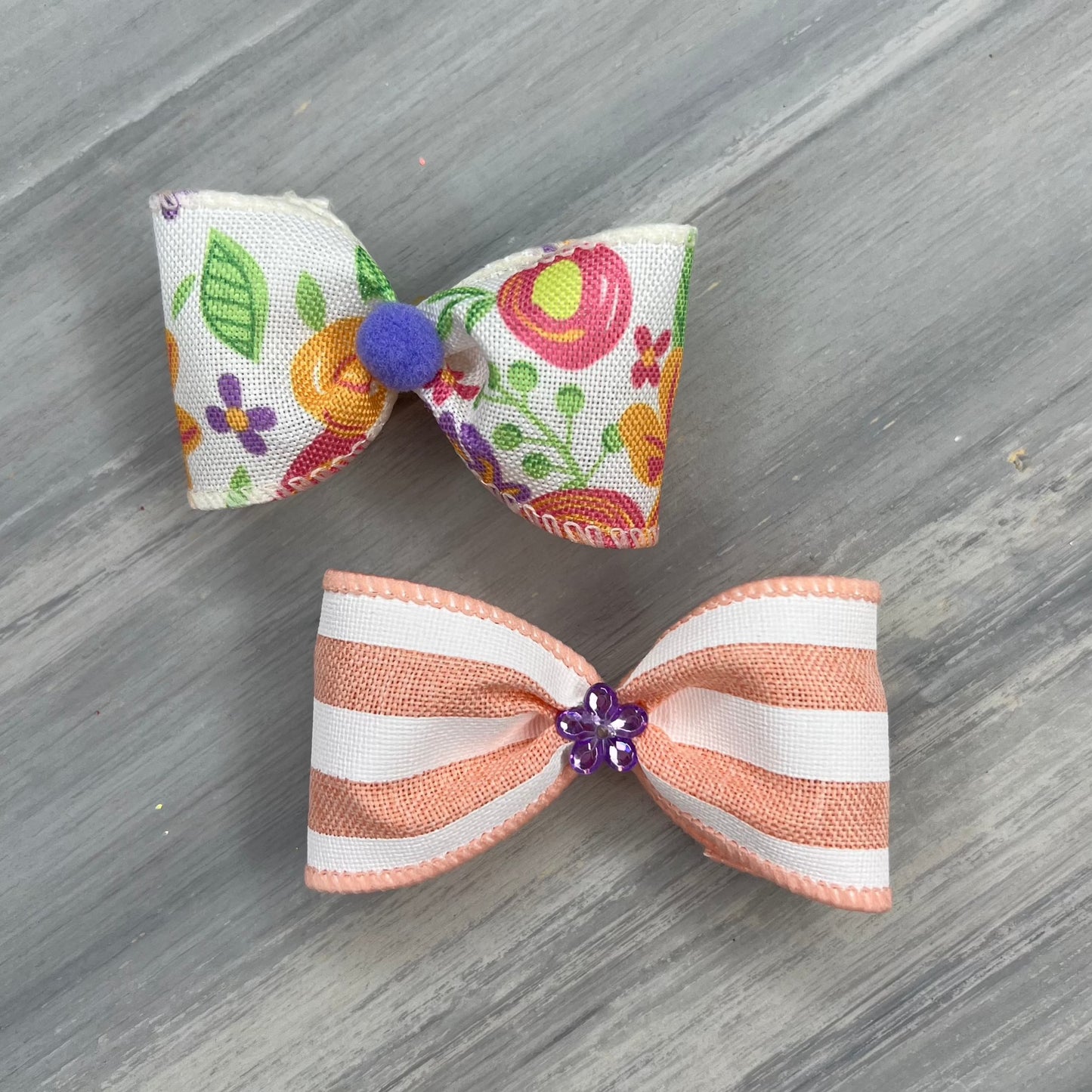 Peachy Garden - Classic - 8 Medium Bows