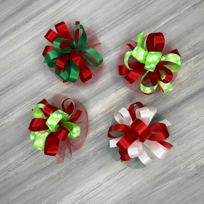 Christmas Collar Bows - 8 Extra Large Bows