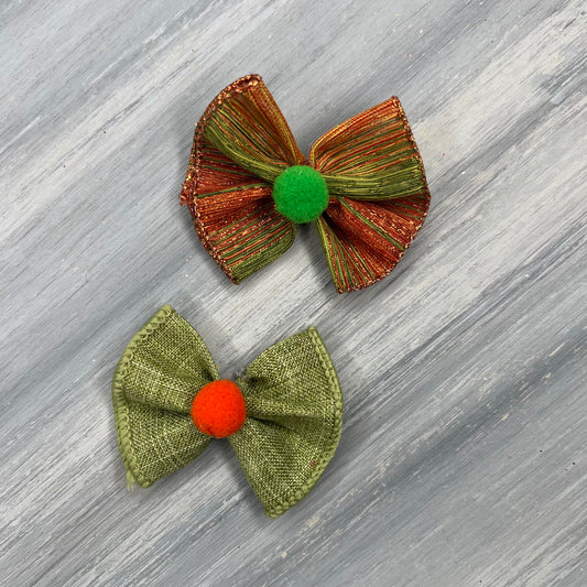 Autumn Glitz - Topsy Turvy - 6 Medium Bows